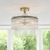 Dekoracyjny plafon sufitowy designerski szklane pręciki mosiężny glamour klasyczny Marietta 112575 ENDON